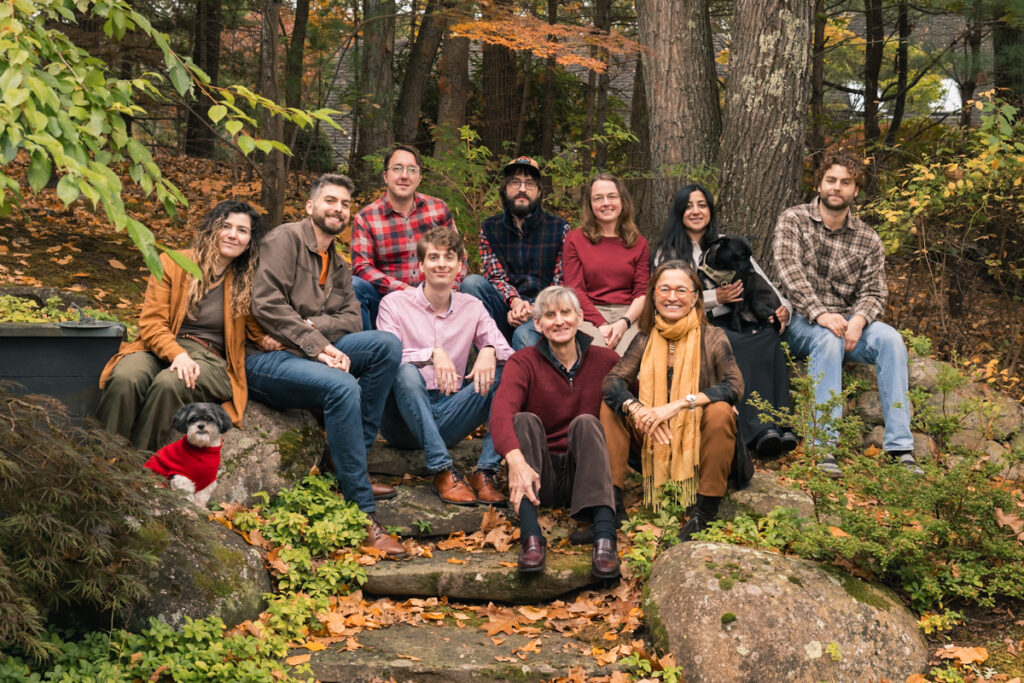 An extended family of multiple generations during a fall photo session in Boston by Boston photographer Corey Flint.
