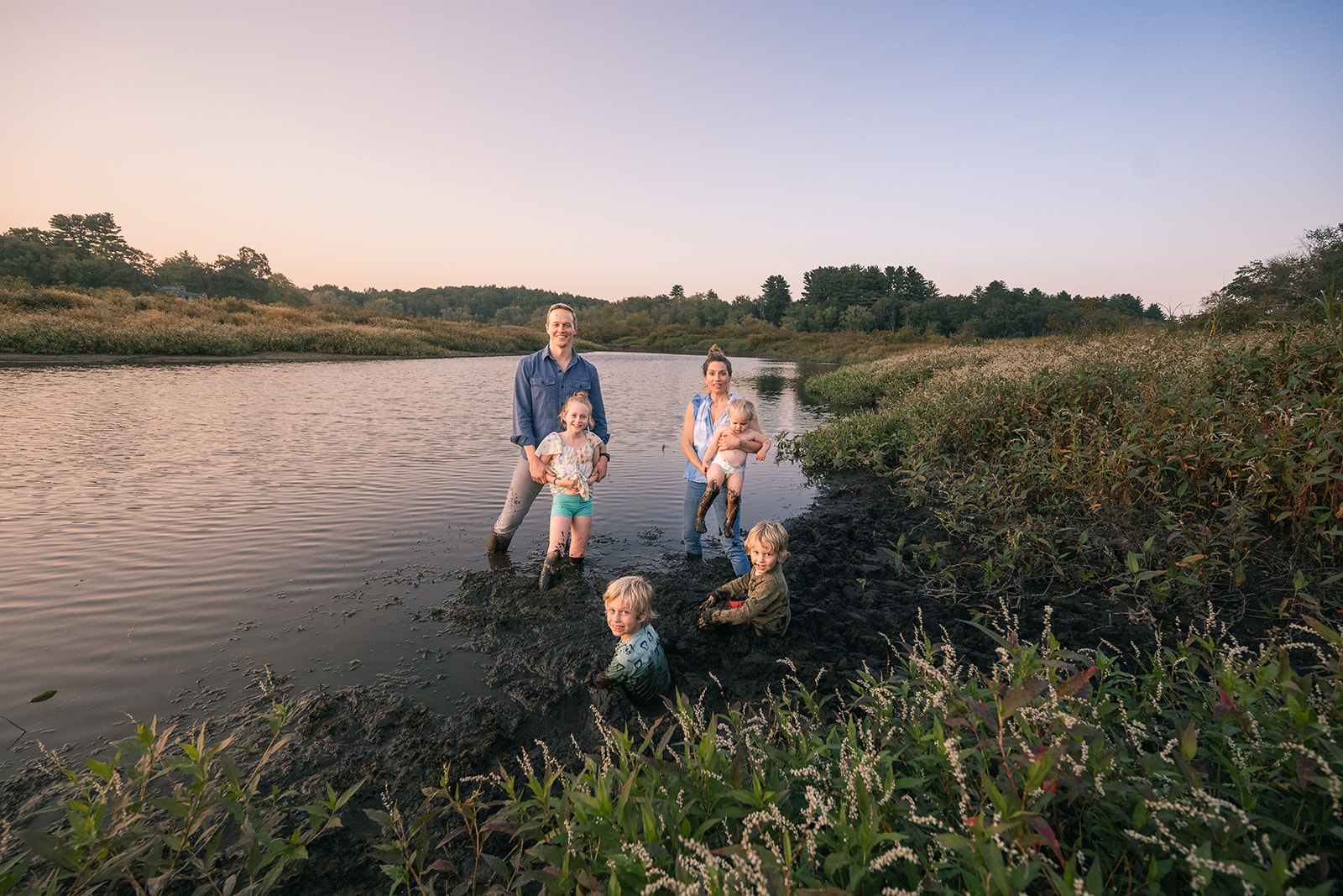 Family photo session in Weston Massachusetts